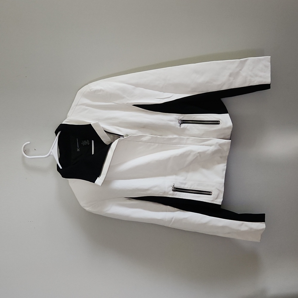 Vegan leather motorcycle style jacket